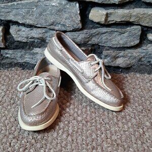 Sperry top sider leather slip on shoes sz 7